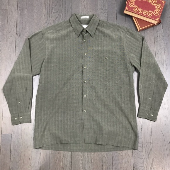 Pierre Cardin Other - Vintage Pierre Cardin Green Plaid Button Down